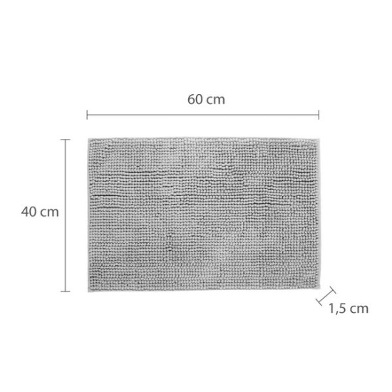 Tapete em Microfibra para Área Seca - 40 x 60 cm Cinza