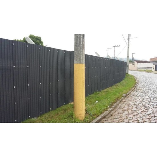 Tapume Ecológico Onduline – 200cm x 97cm Preto