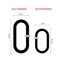 Corrente Plástica Isolamento / Escoamento Elo Pequeno - 10 Metros