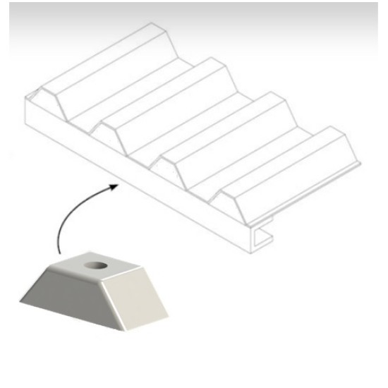 Calço Para Telhas Trapézio T16 – Greca – Pacote c/ 100 un